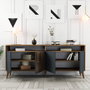 Hanah Home Milan Consola Nogal y Antracita
